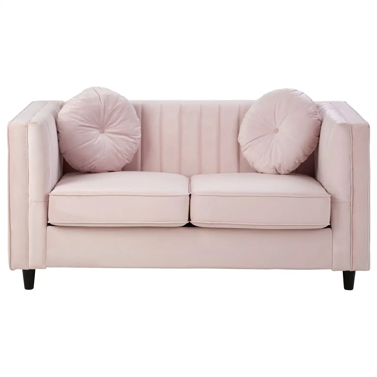 Farah 2 Seat Pink Velvet Sofa