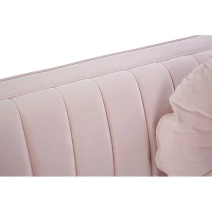 Farah 2 Seat Pink Velvet Sofa