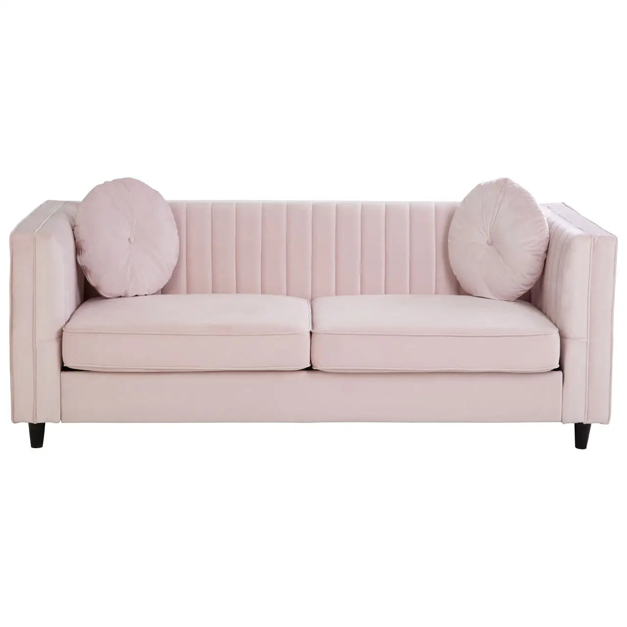 Farah 3 Seat Pink Velvet Sofa