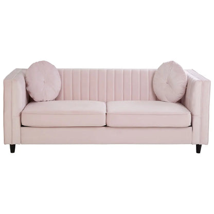 Farah 3 Seat Pink Velvet Sofa