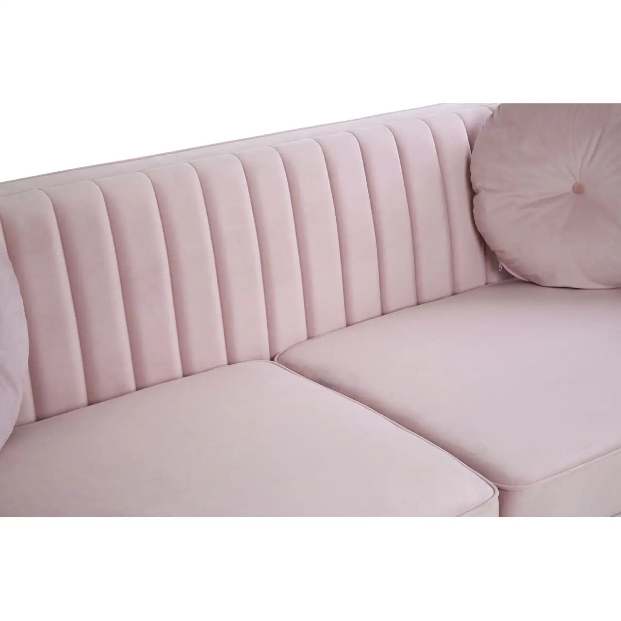 Farah 3 Seat Pink Velvet Sofa