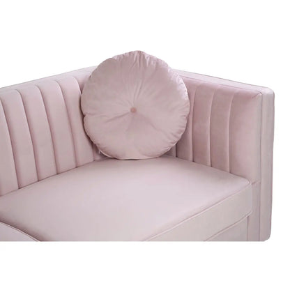 Farah 3 Seat Pink Velvet Sofa