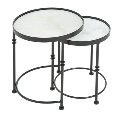 Arcana Set Of 2 Round Side Tables.