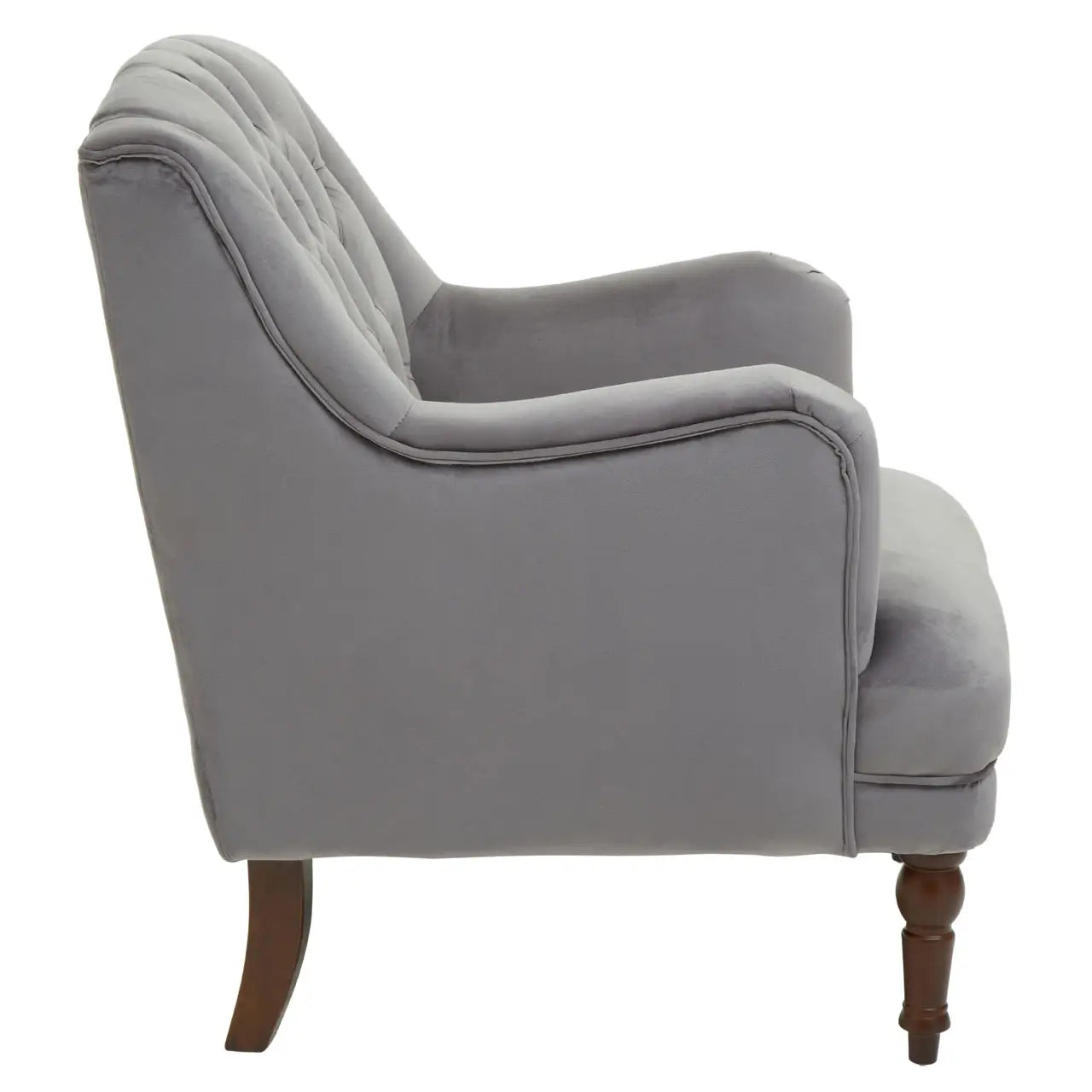 Lily Grey Velvet Armchair