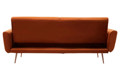 Hatton Burnt Orange Velvet Sofa Bed