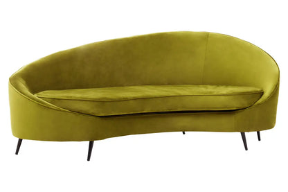 Hasina Three Seat Olive Velvet Sofa