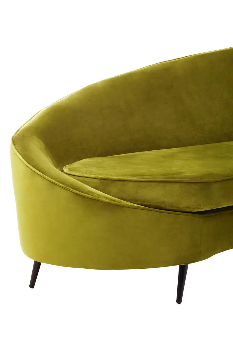 Hasina Three Seat Olive Velvet Sofa