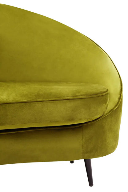 Hasina Three Seat Olive Velvet Sofa