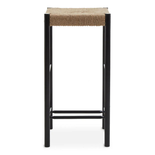 Bandar Rope Weave Bar Stool in Black