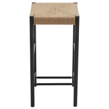 Bandar Rope Weave Bar Stool in Black