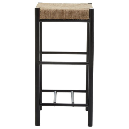 Bandar Rope Weave Bar Stool in Black