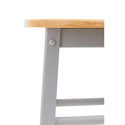 Chester Natural and Grey Wood Bar Stool