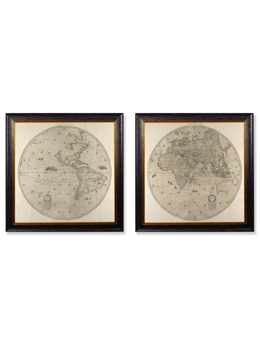 c.1660 Map of the World in Two Hemispheres