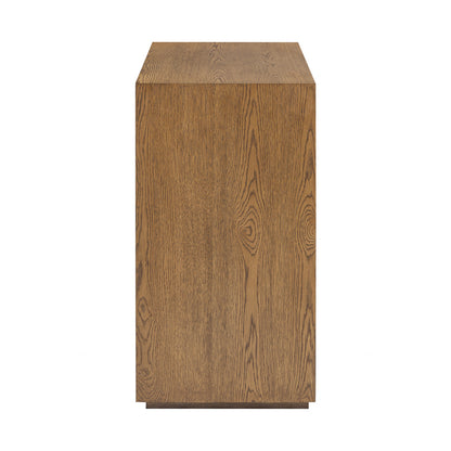 Evie Ribbed Walnut Chest of Drawers