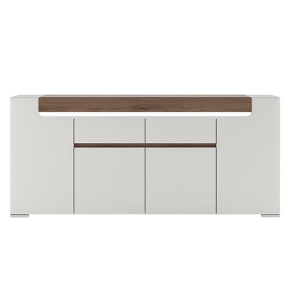 Toronto Wide 4 Door 2 Drawer Sideboard (inc. Plexi Lighting)