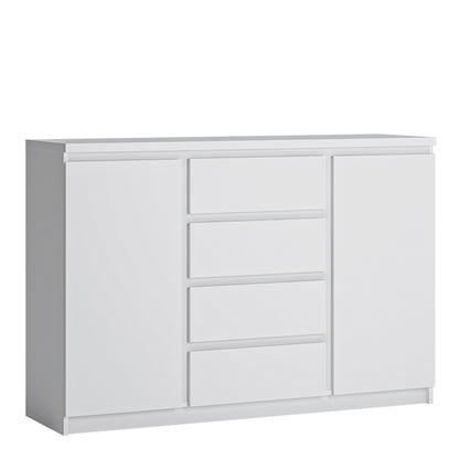 Fribo 2 Door 4 Drawer Sideboard in White