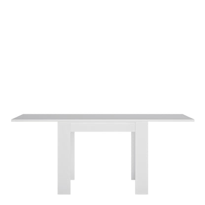 Lyon Small Extending Dining Table 90-180cm in White and High Gloss