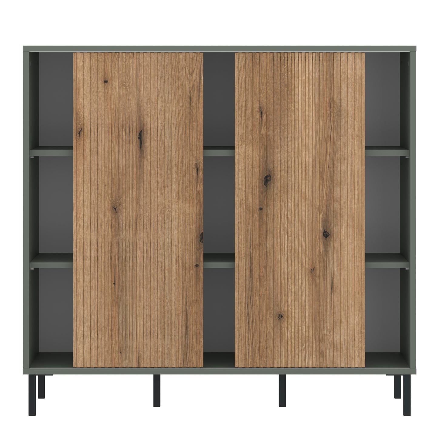 Darwin Sideboard 2 Door in Green/Oak