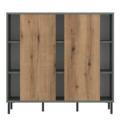 Darwin Sideboard 2 Door in Green/Oak