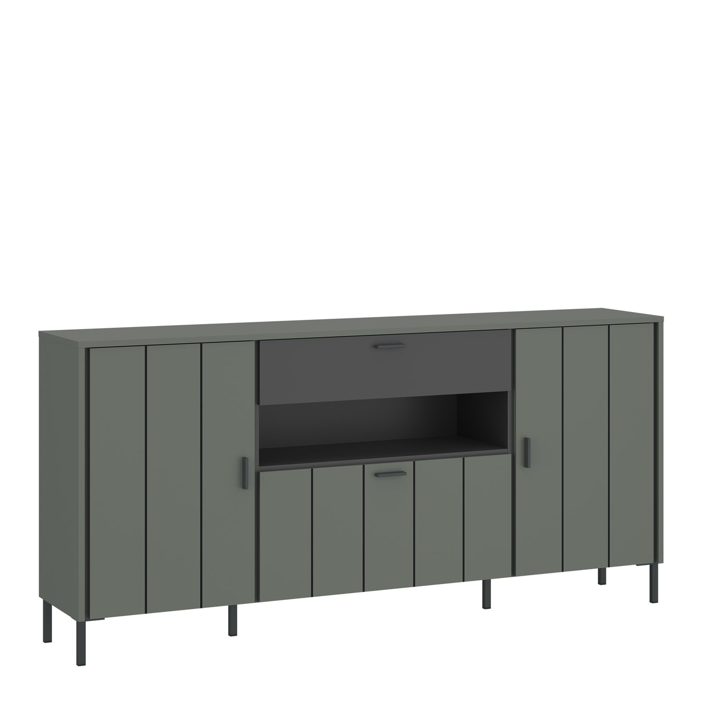 Arundel Sideboard 2 Door 1 Flap 1 Drawer in Green/Grey