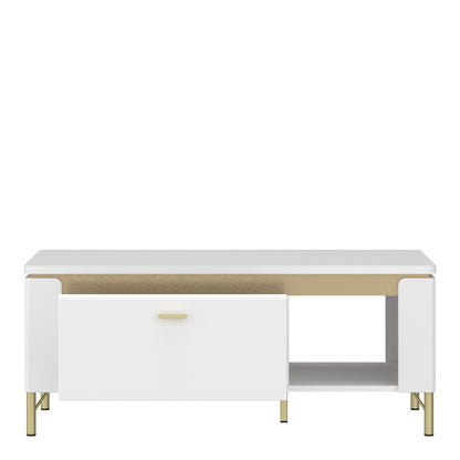 Lazio Coffee Table 1 Drawer in Alpine White/White Gloss