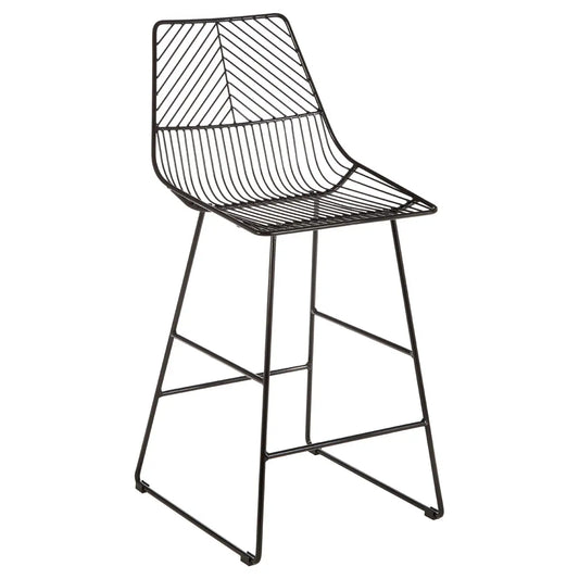 District Bronze Metal Wire Tapered Bar Chair