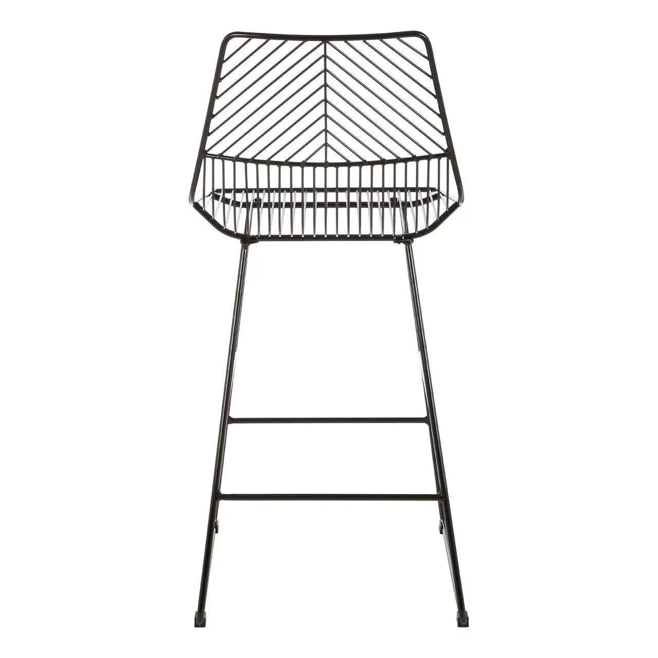 District Black Metal Wire Tapered Wire Chair