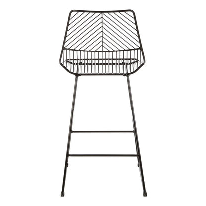 District Bronze Metal Wire Tapered Bar Chair