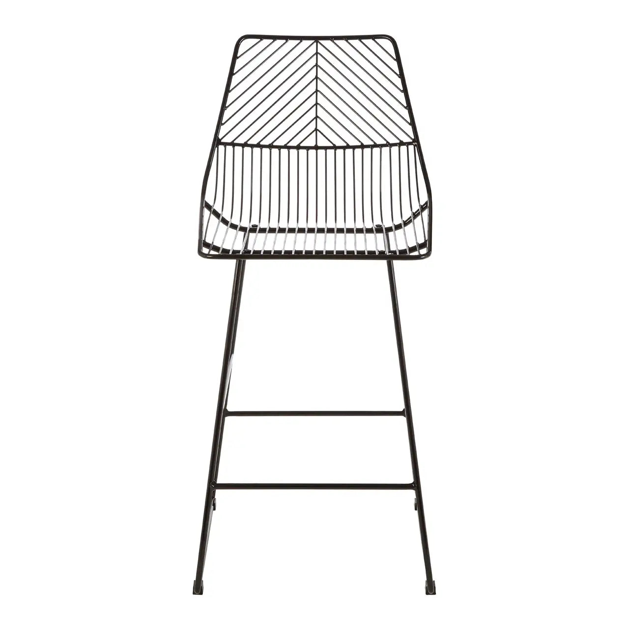 District Bronze Metal Wire Tapered Bar Chair