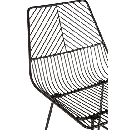 District Black Metal Wire Tapered Wire Chair