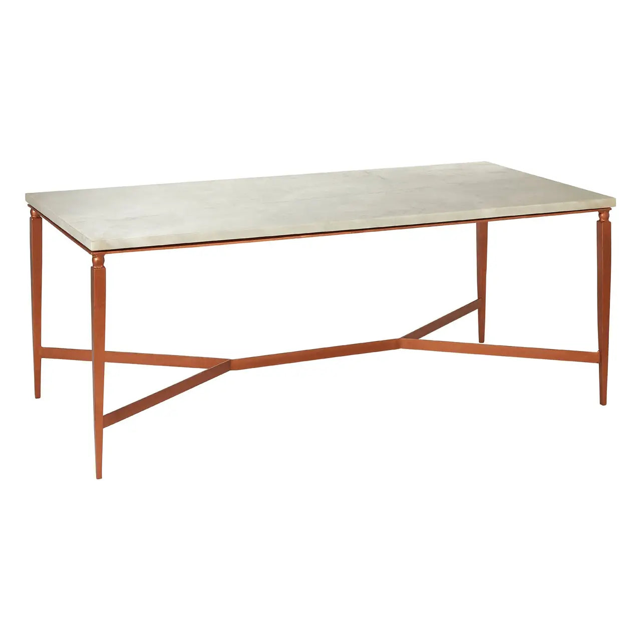 Nirav White Marble Top Coffee Table