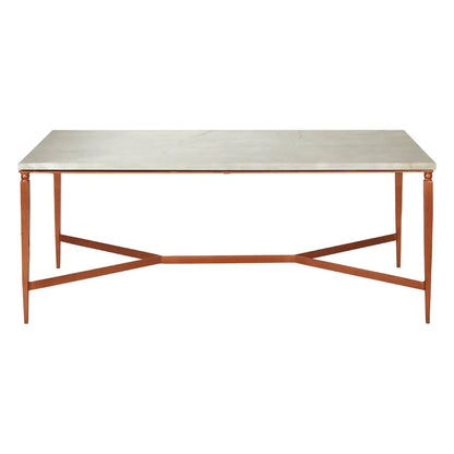 Nirav White Marble Top Coffee Table