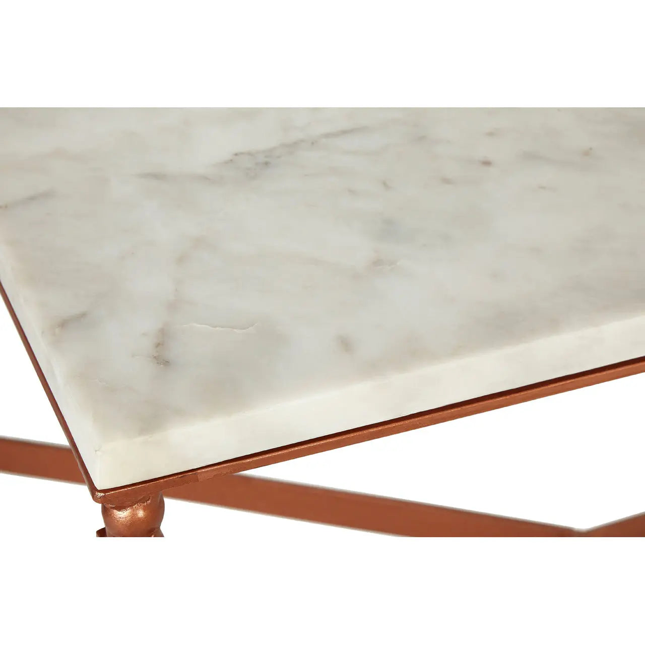 Nirav White Marble Top Coffee Table