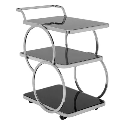 Alvaro Chrome Finish Drinks Trolley