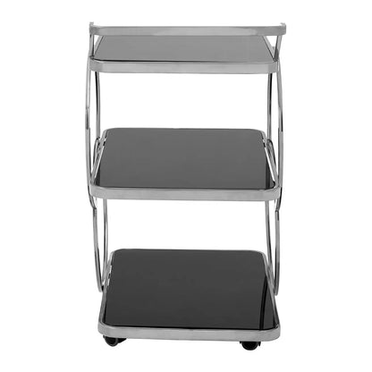 Alvaro Chrome Finish Drinks Trolley