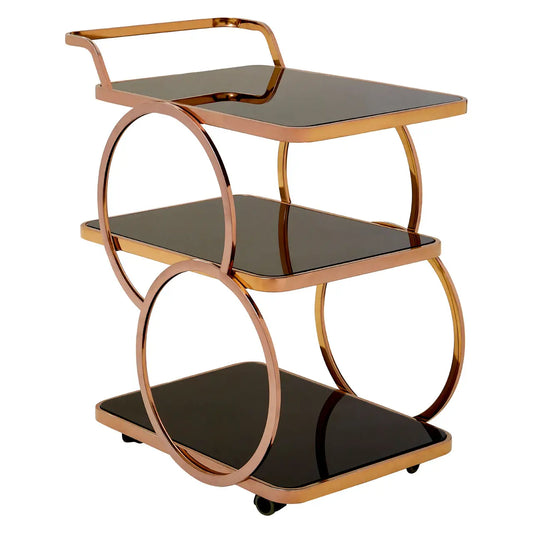 Alvaro Rose Gold Drinks Trolley