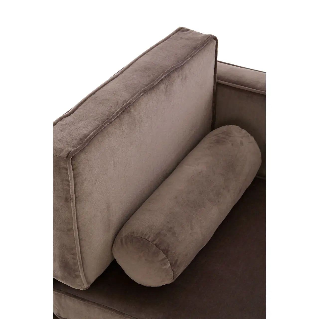 Louxor Grey Velvet Arm Chaise Longue