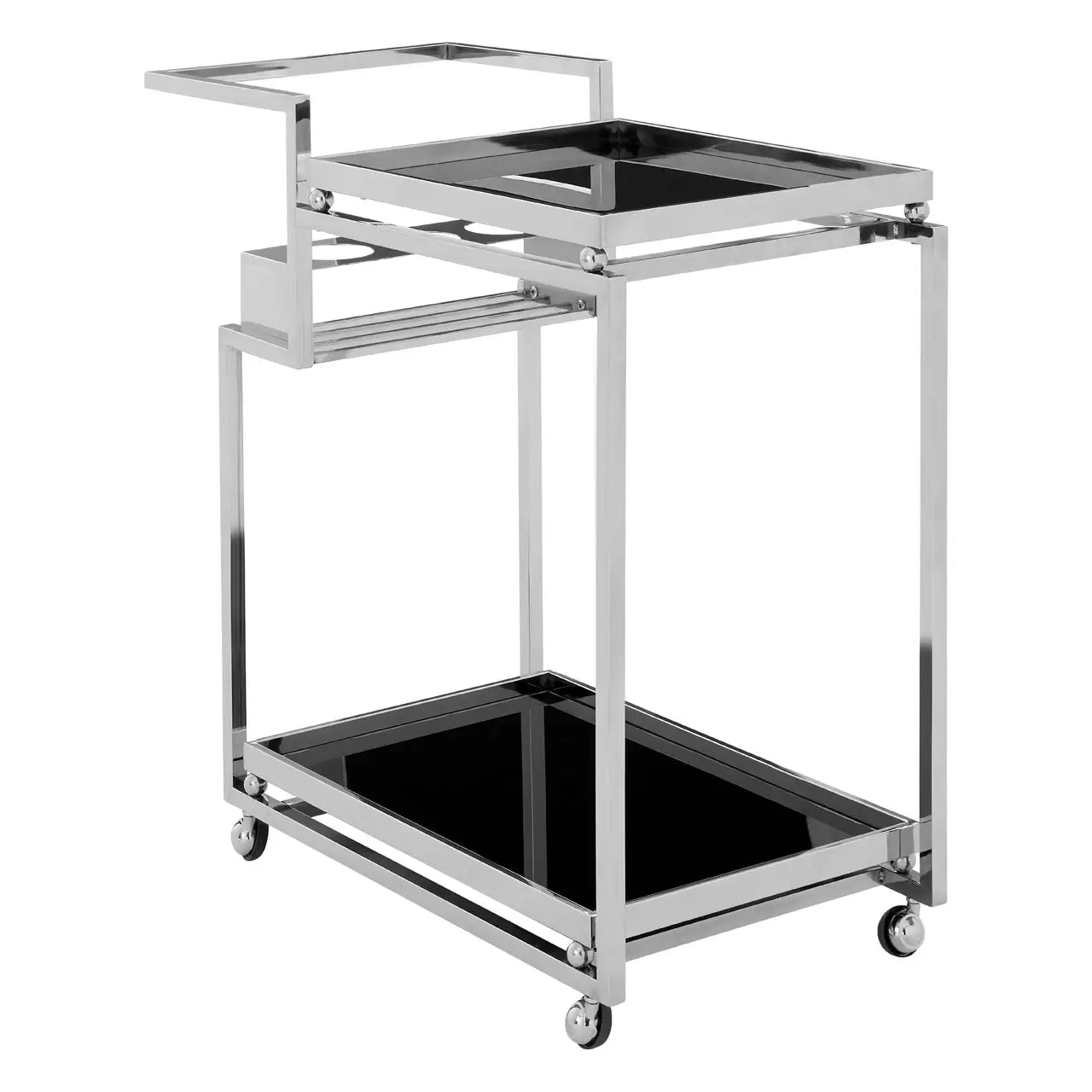 Novo 3 Tier Trolley with Silver Finish Frame