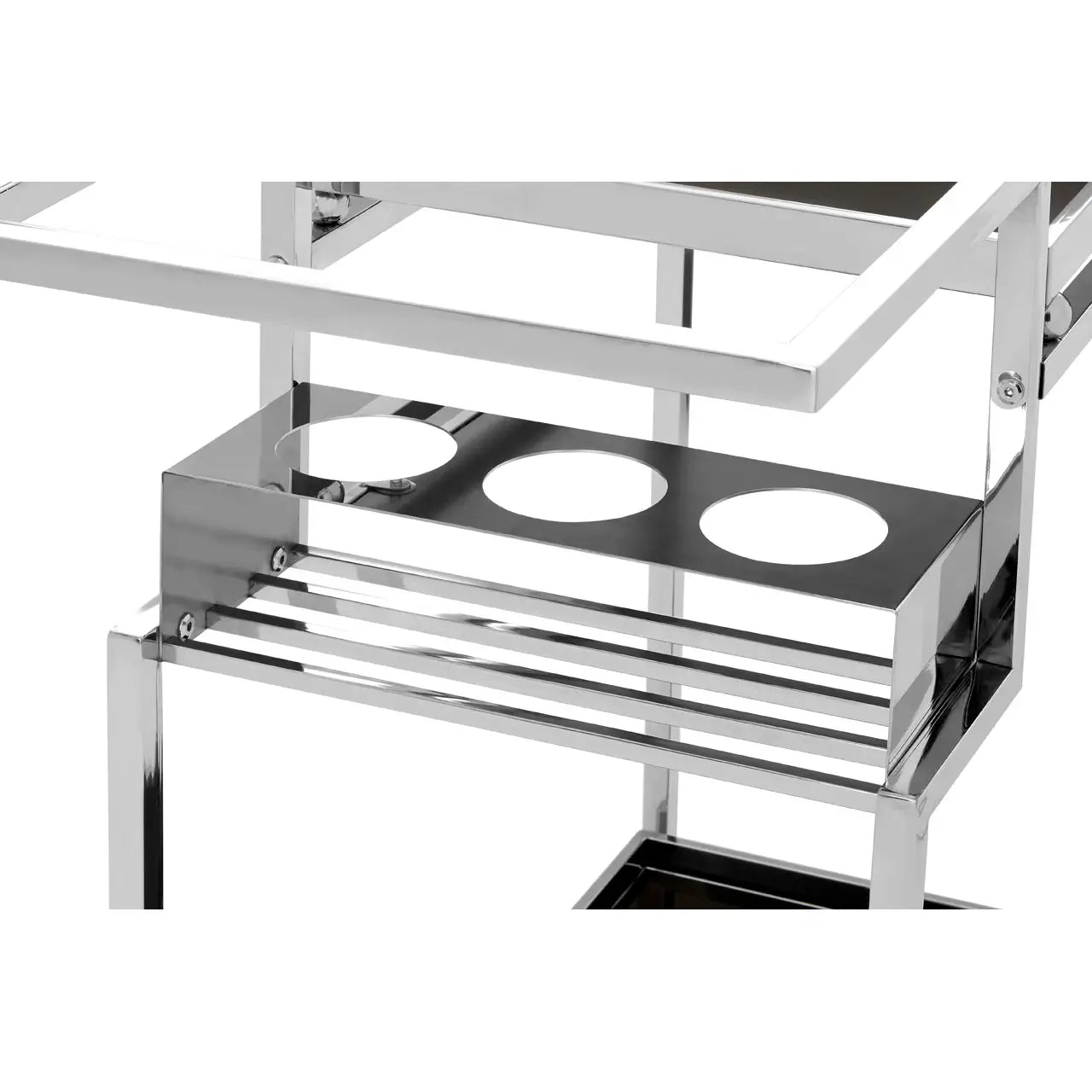 Novo 3 Tier Trolley with Silver Finish Frame