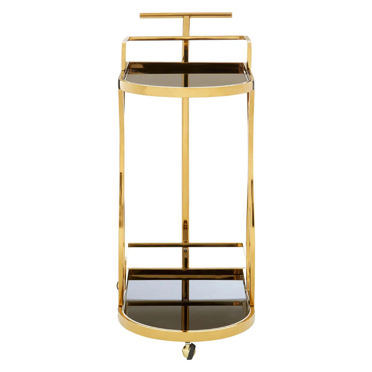 Novo 2 Tier Gold And Wavy Design Trolley