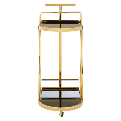 Novo 2 Tier Gold And Wavy Design Trolley