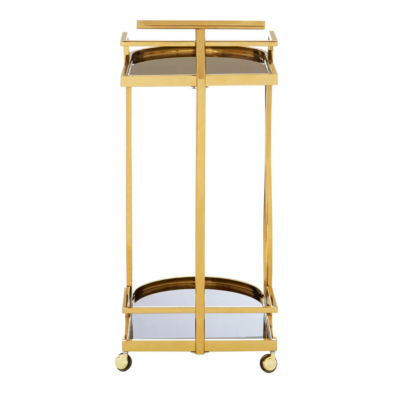 Novo 2 Tier Gold And Wavy Design Trolley