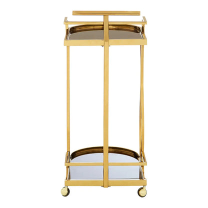 Novo 2 Tier Gold And Wavy Design Trolley