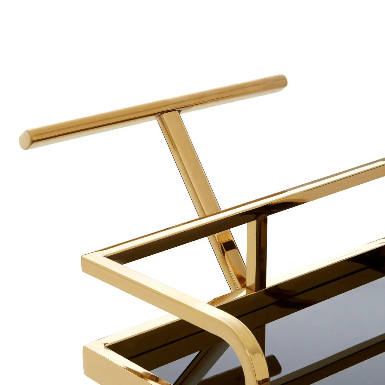 Novo 2 Tier Gold And Wavy Design Trolley