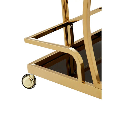 Novo 2 Tier Gold And Wavy Design Trolley