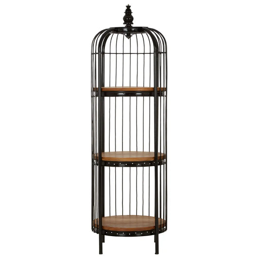 Mantis Medium Black Birdcage Shelf Unit