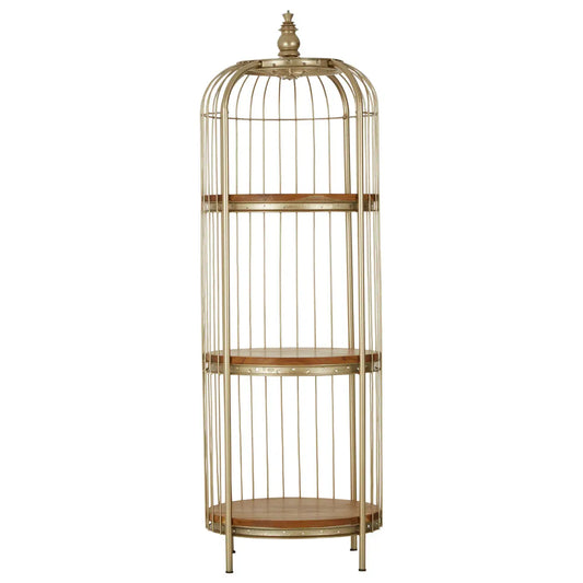 Mantis 3 Tier Champagne Gold Birdcage Unit