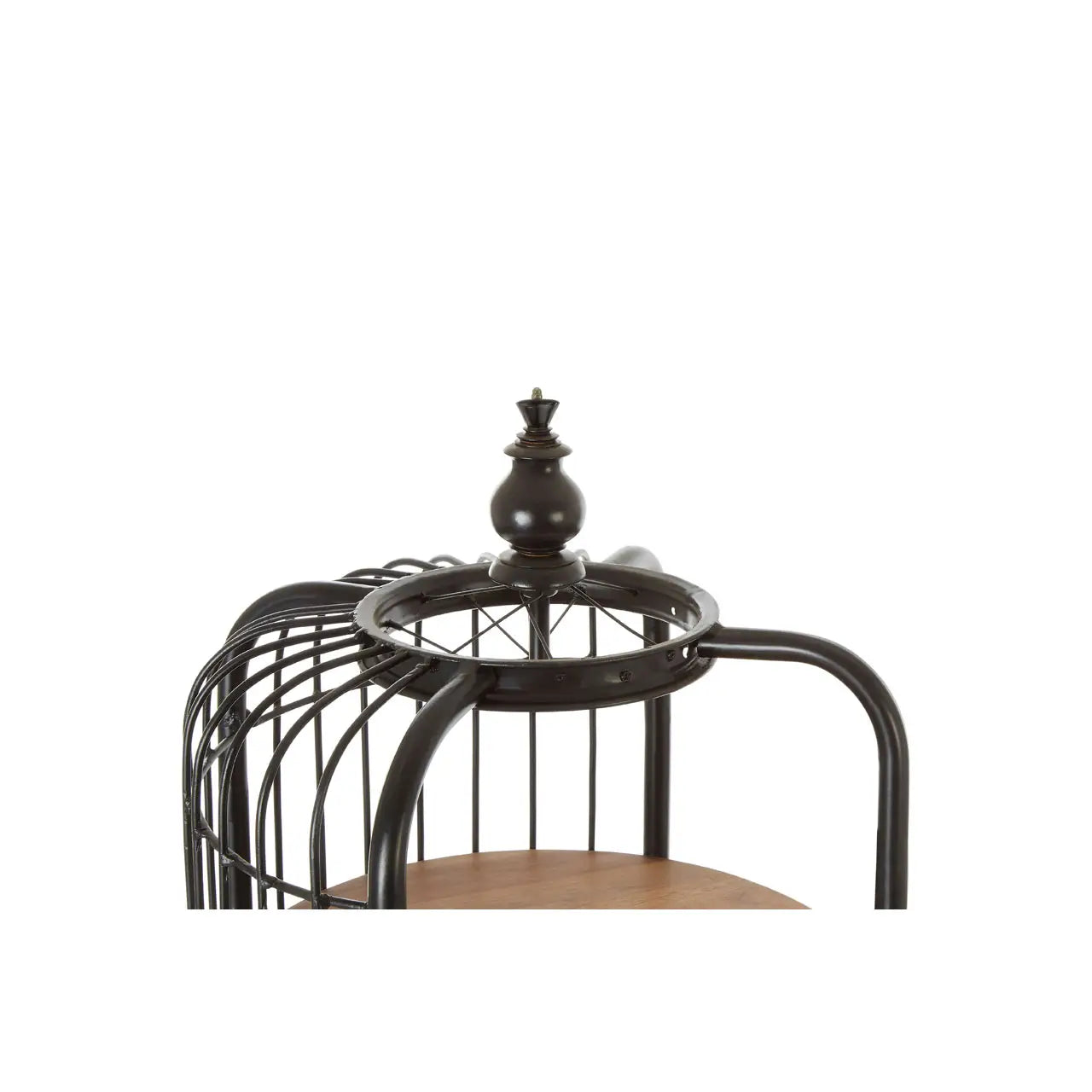 Mantis Long Black Finish Birdcage Shelf Unit