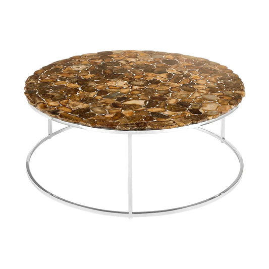 Relic Agate Top Round Coffee Table