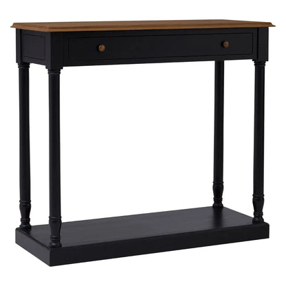 Loire 1 Drawer Black Console Table